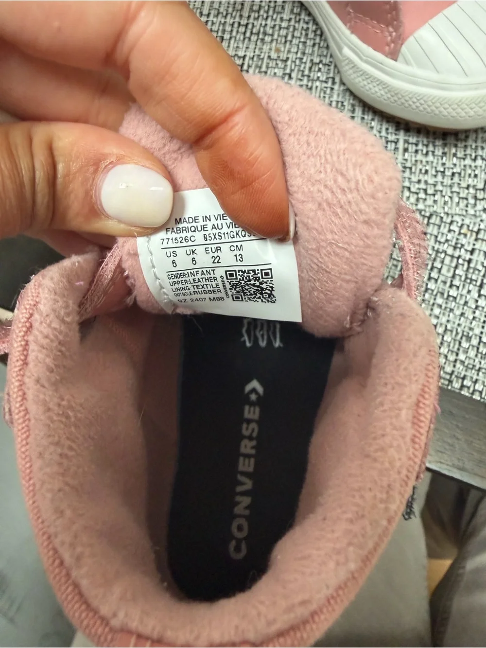 Converse Kids Pink Velcro Rain & Snow Boots